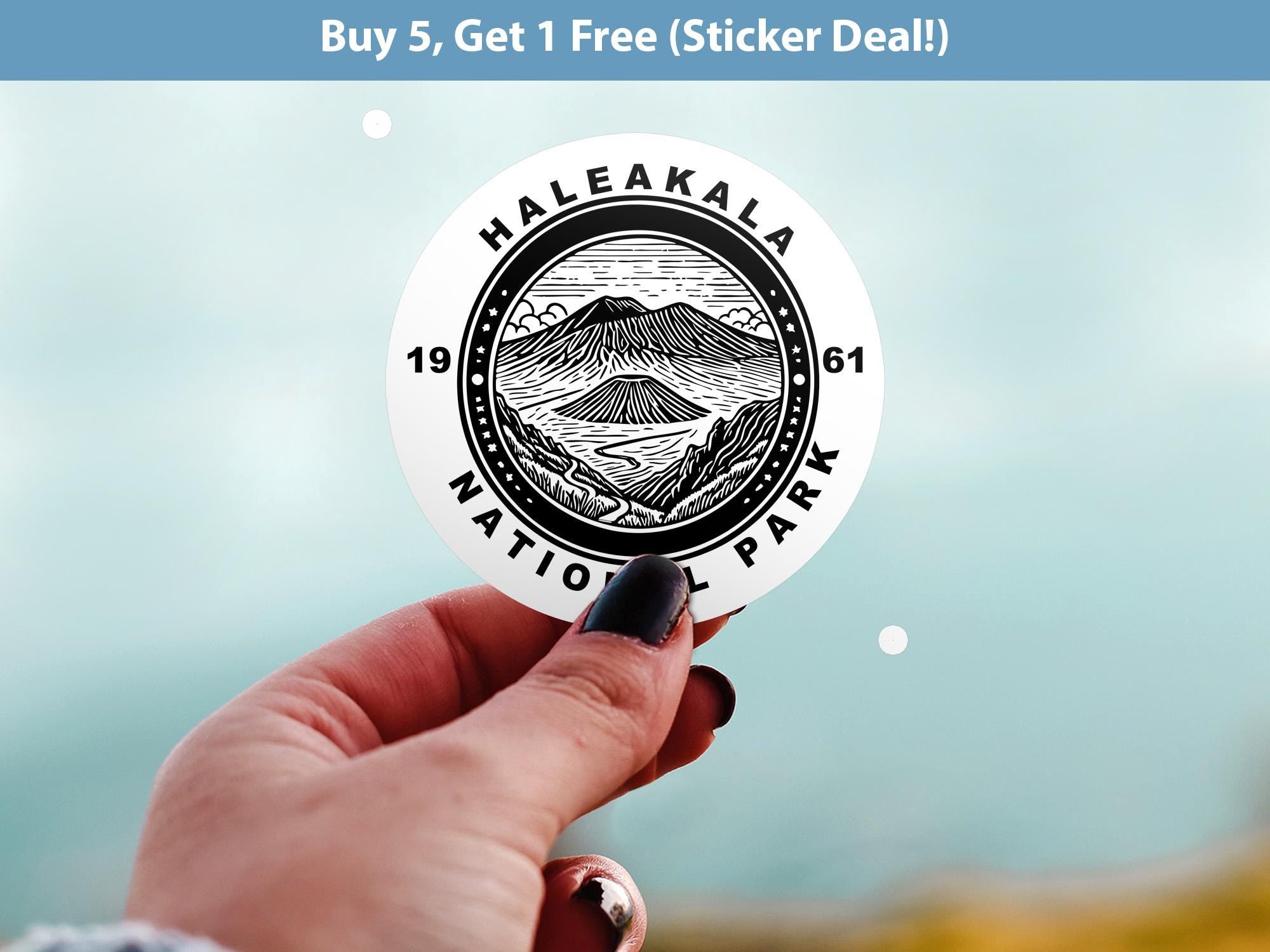 Haleakala National Park Sticker, Kiss-Cut Vinyl, Waterproof USA Decal Badge Collection