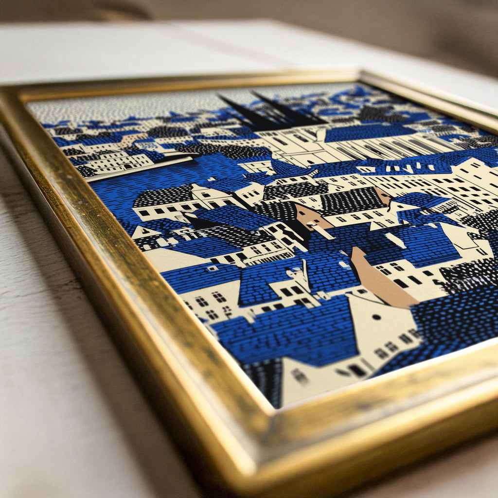 Prague Czech Republic Wall Art Print, Pop Art Large Size Poster Travel Gift Canvas