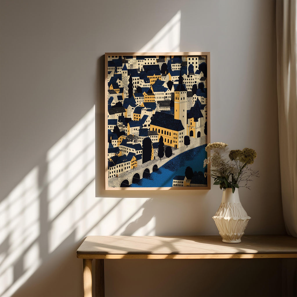 Heidelberg Germany Wall Art Print, Pop Art Modern Poster Travel Gift Canvas