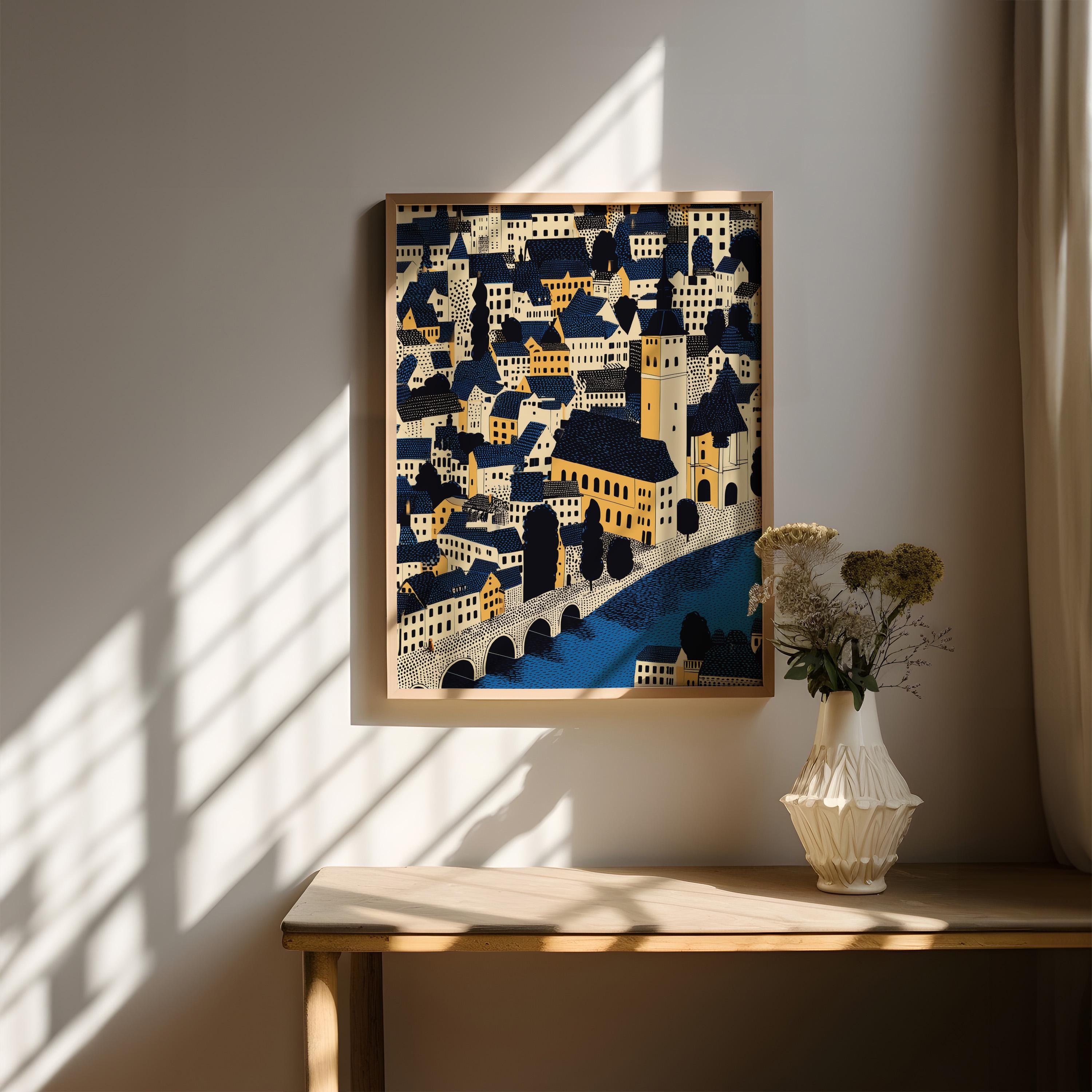 Heidelberg Germany Wall Art Print, Pop Art Modern Poster Travel Gift Canvas