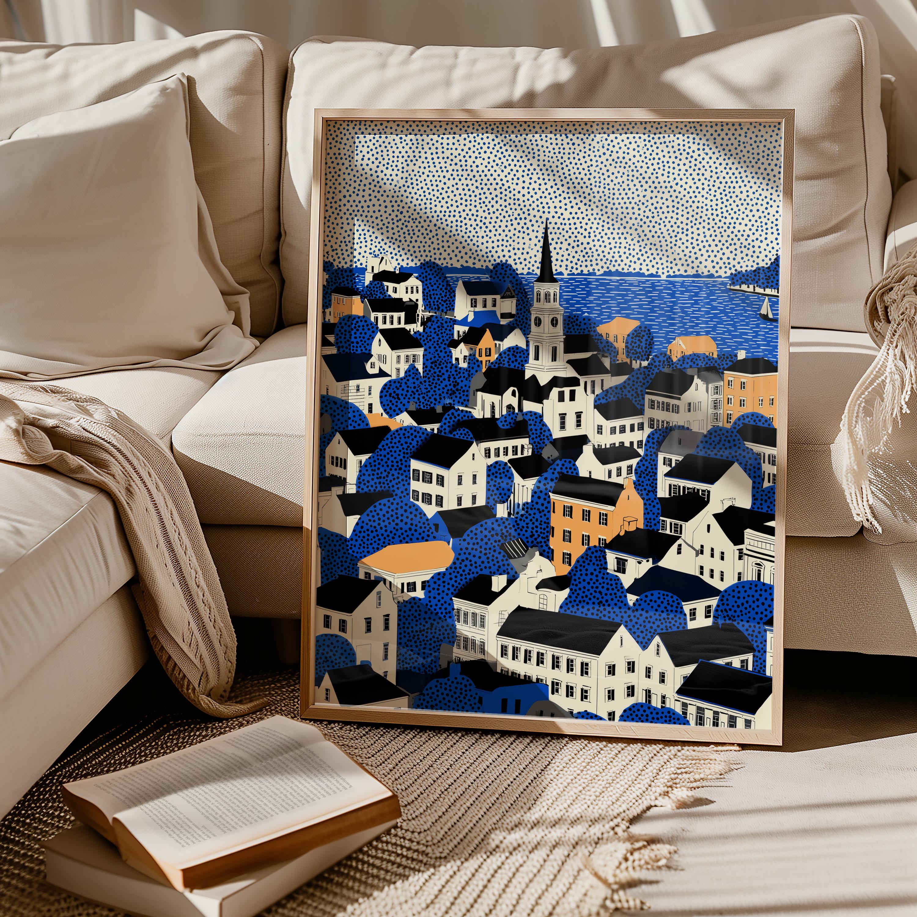 Charleston Print South Carolina, Pop Art Modern Wall Art Poster Travel gift