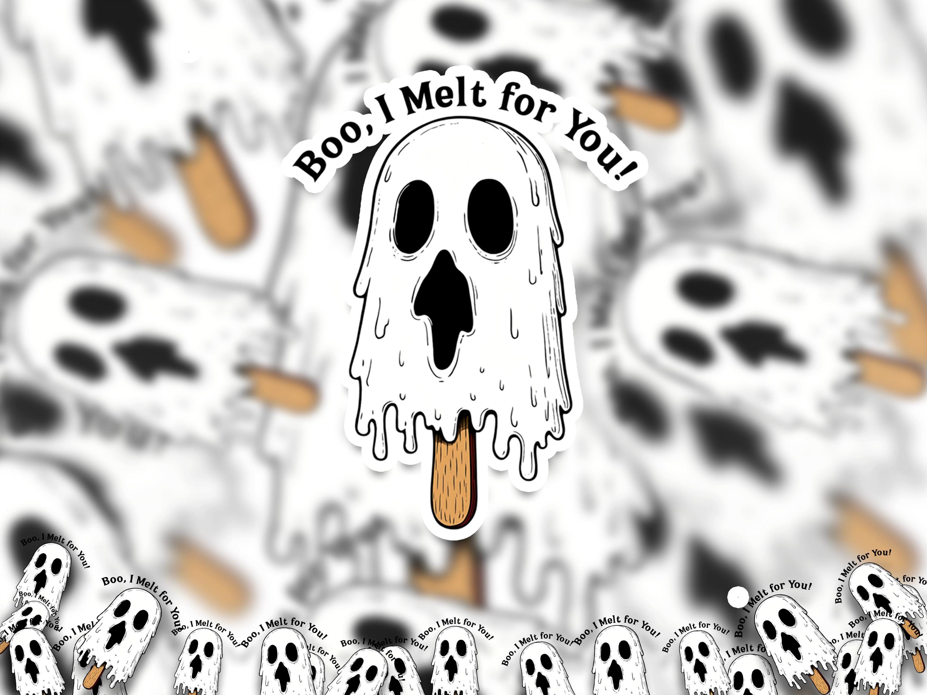 Boo I Melt for You Sticker, Halloween Ghost Decal for scrapbook, kindle