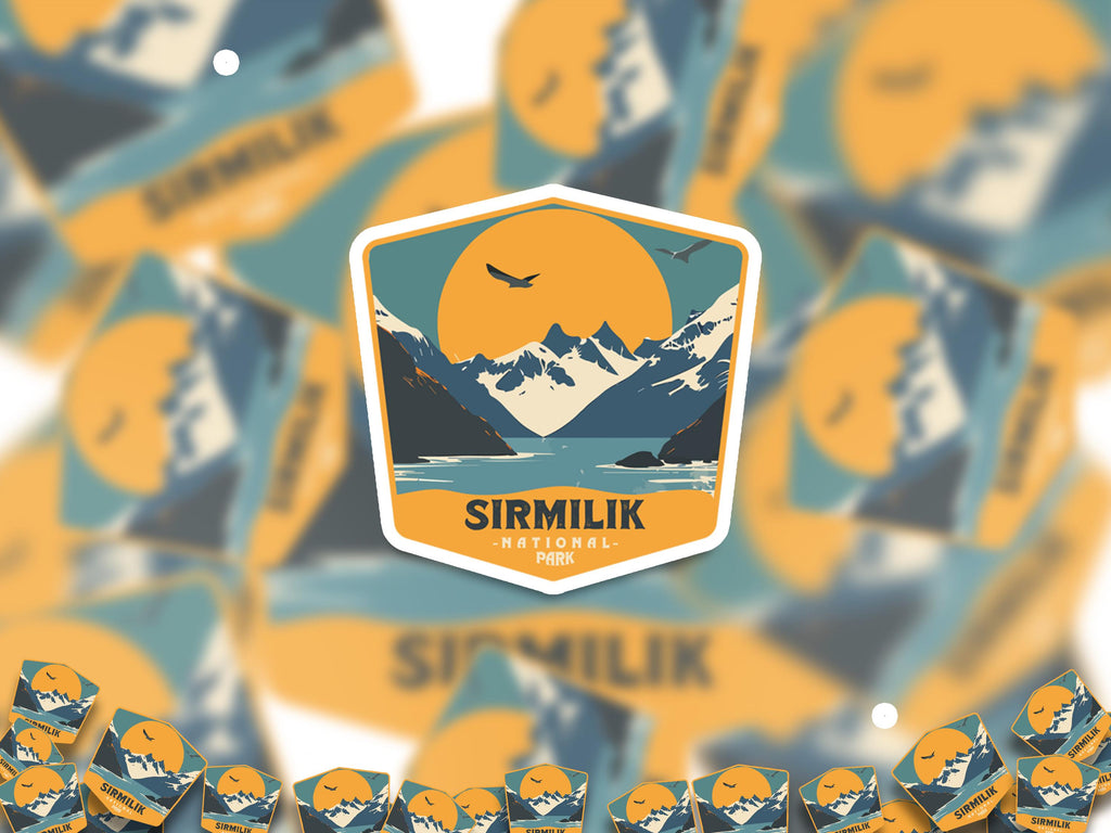 Sirmilik National Park Sticker, Vinyl Canada Nunavut, Retro Water Bottle Decal Hiking