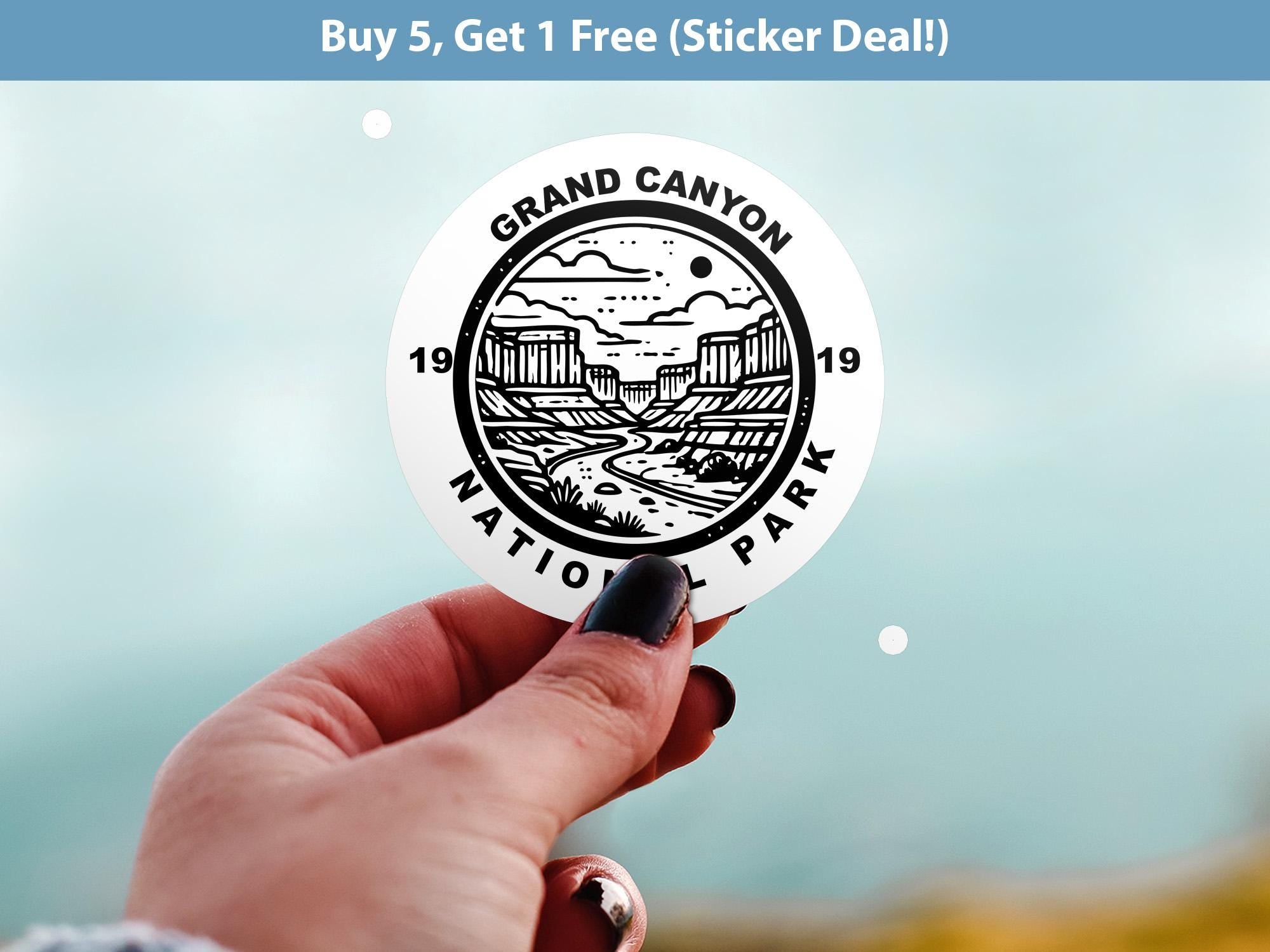 Grand Canyon National Park Sticker, Kiss-Cut Vinyl, Waterproof USA Decal Badge Collection