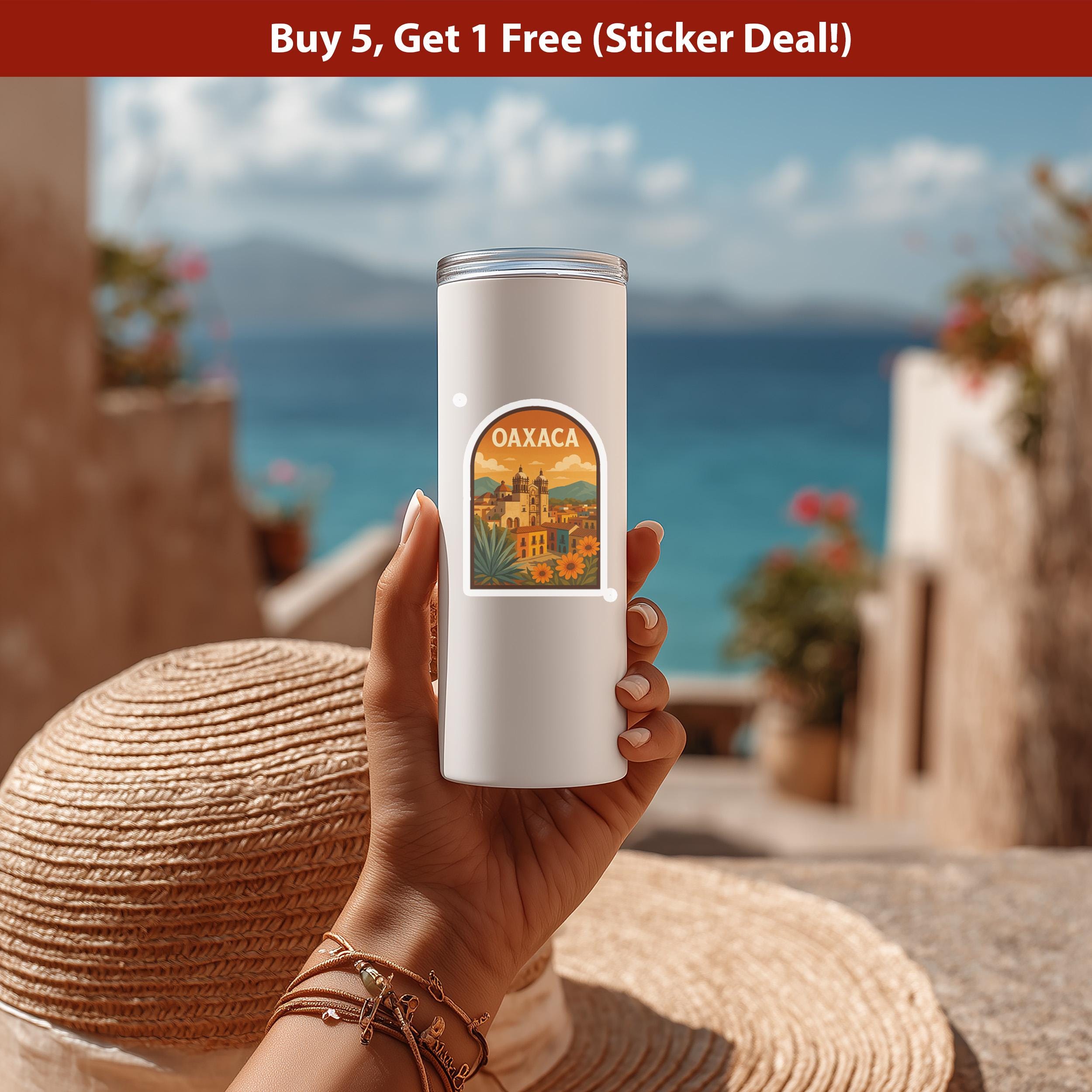 Oaxaca Mexico Sticker, Vintage City Vinyl Decal, Retro Travel Lover Collection, Journal Scrapbook