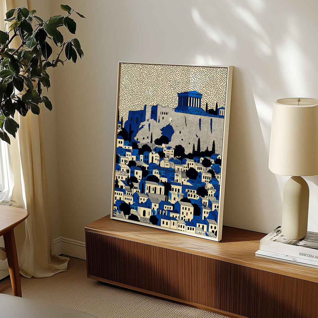 Athens Acropolis Wall Art Print, Pop Art Modern Poster, Greece Travel gift Greek