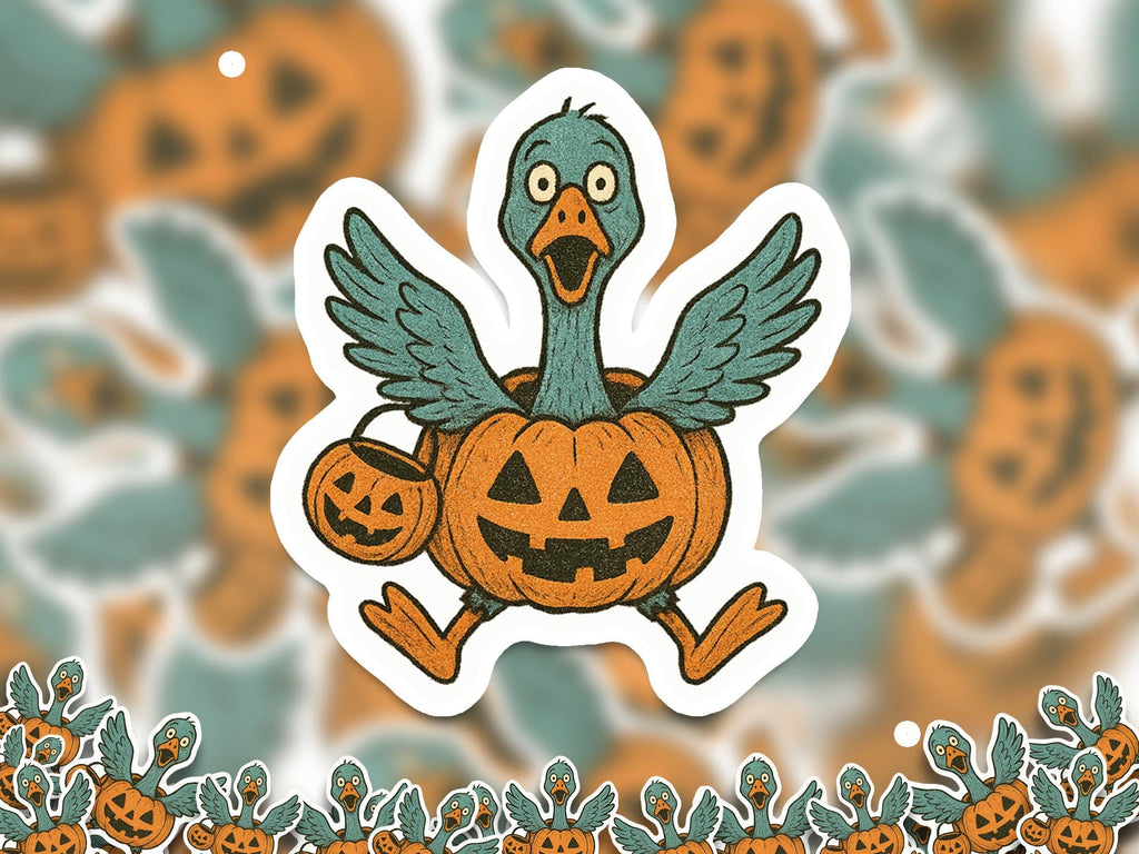 Boo Goose Sticker, Spooky Halloween Waterproof Decal for tumbler, kindle