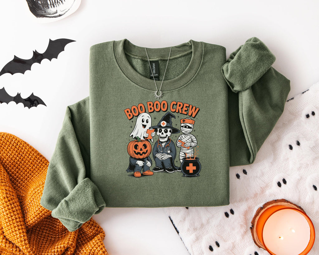 Boo Boo Crew Halloween Sweatshirt: Spooky Nurse Gift