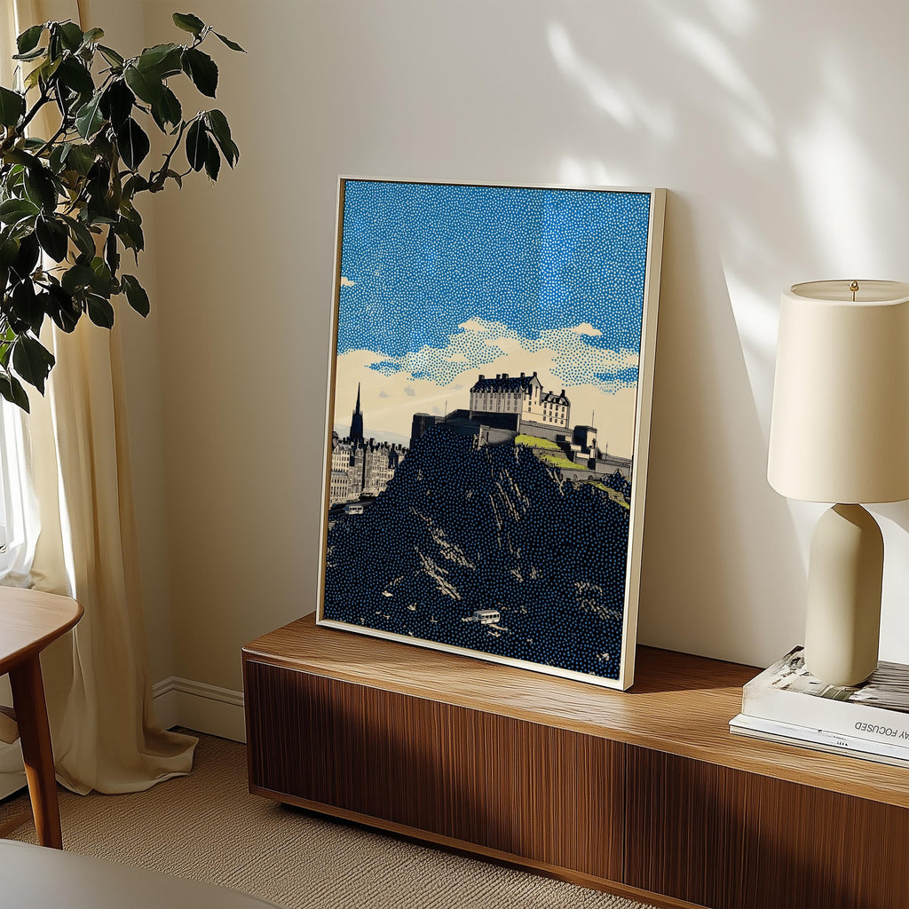 Edinburgh Scotland Wall Art Print, Pop Art Modern Large Size Poster Travel Gift Canvas