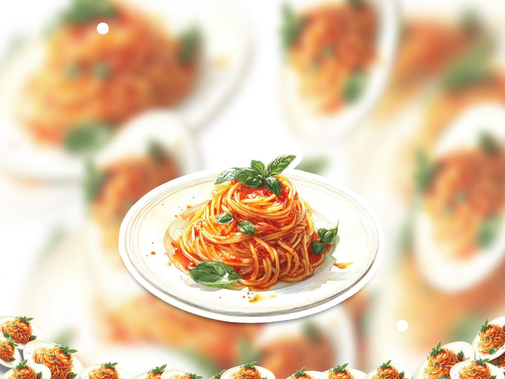 Kawaii Pasta Sticker: Waterproof Vinyl Decal for Laptop & Tumbler