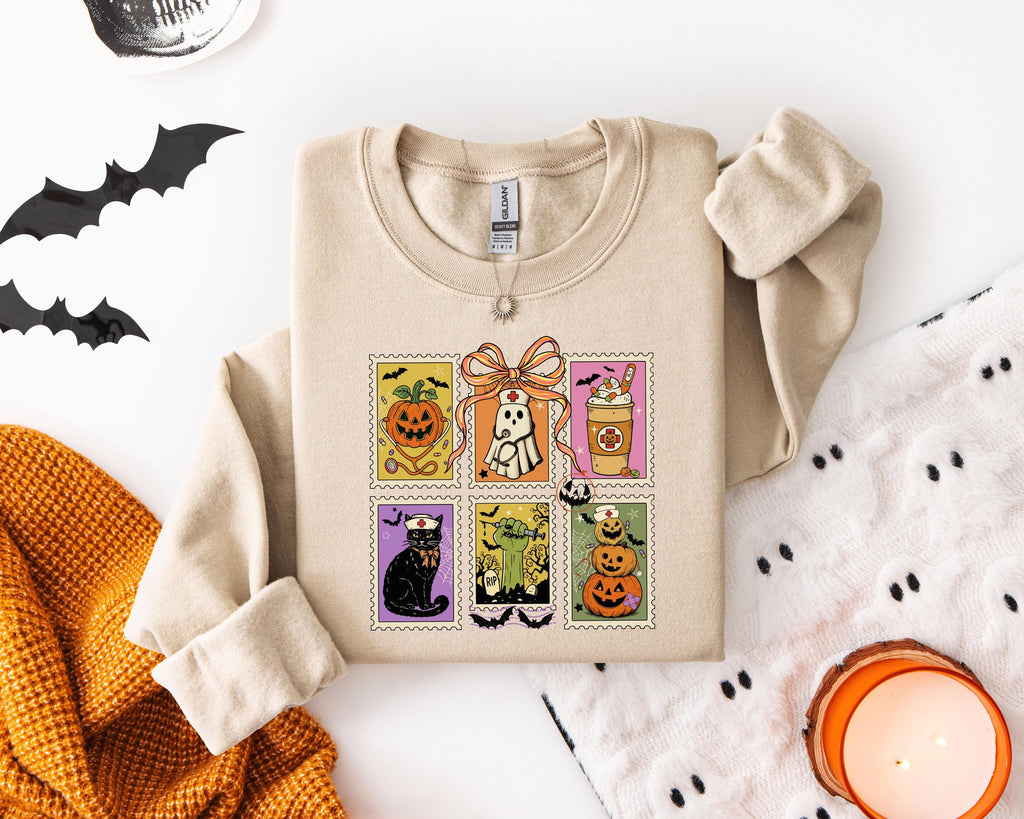 Halloween Nurse Sweatshirt: Spooky Season ER Crew Shirt
