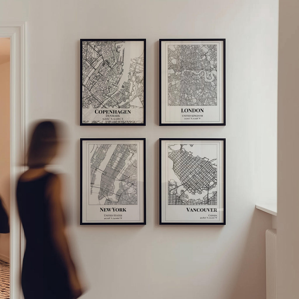 Custom City Map, Personalized Any City Map Wall art Digital & Print