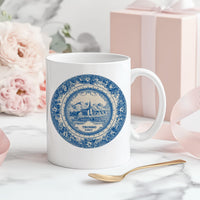 Tromso Norway Mug, Custom Delft Style cup, Personalized Vintage Travel City Gift