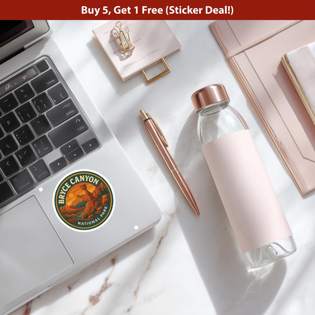 Bryce Canyon National Park Sticker, Retro Vinyl Waterproof Decal, Vintage USA Travel Collection