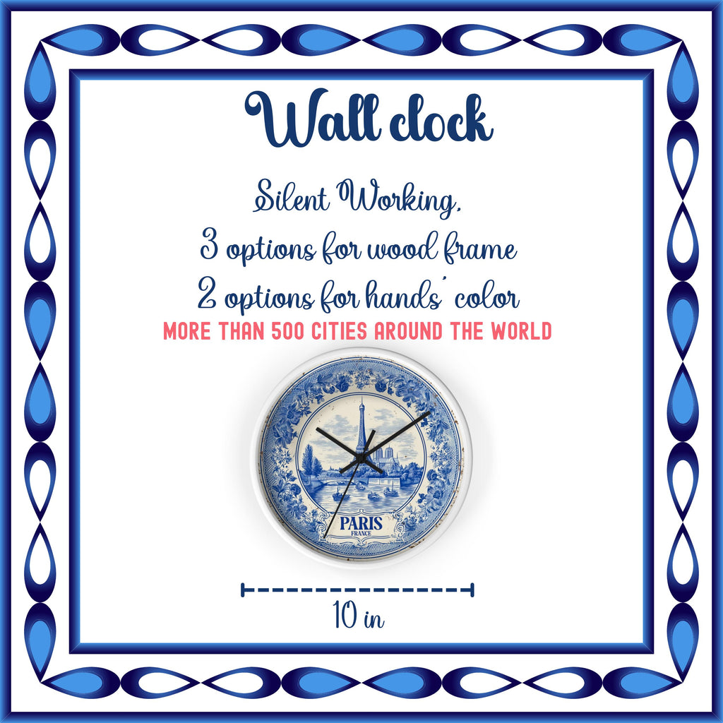 Vancouver Canada Wall Clock Vintage Van Gogh Starry Night Home Gift