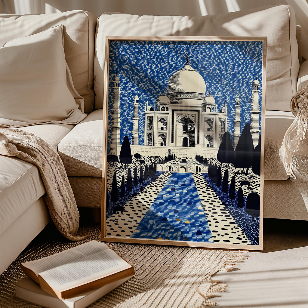 Taj Mahal Print, Pop Art Modern Wall Art Poster India Travel gift