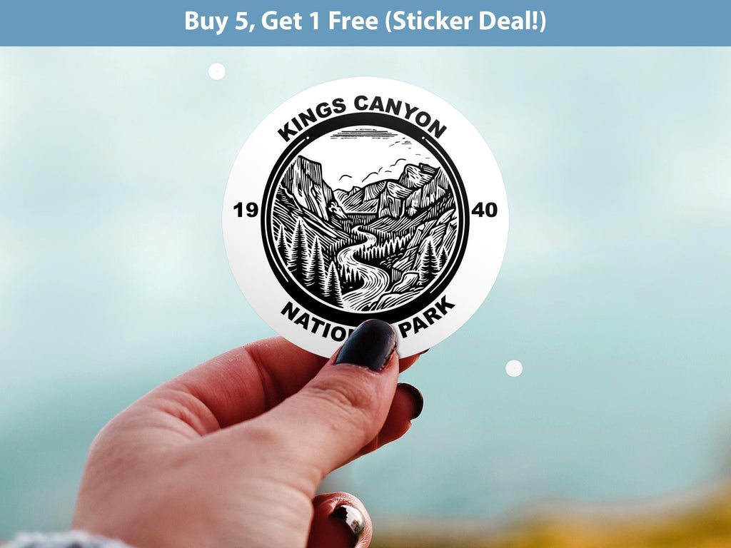 Kings Canyon National Park Sticker, Kiss-Cut Vinyl, Waterproof USA Decal Badge Collection