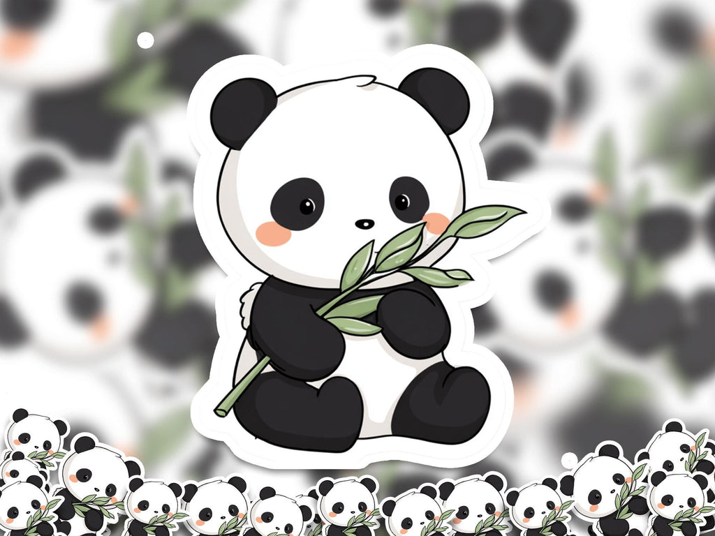 Kawaii Panda Sticker: Waterproof Vinyl Decal for Laptop & Tumbler