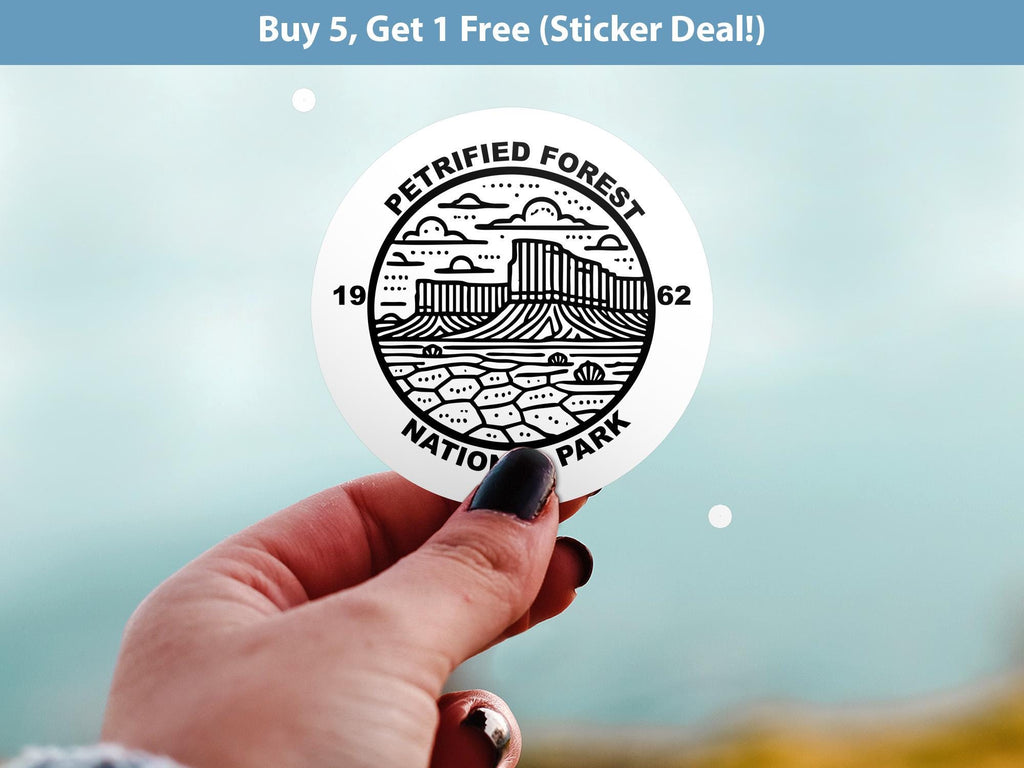 Petrified Forest National Park Sticker, Kiss-Cut Vinyl, Waterproof USA Decal Badge Collection