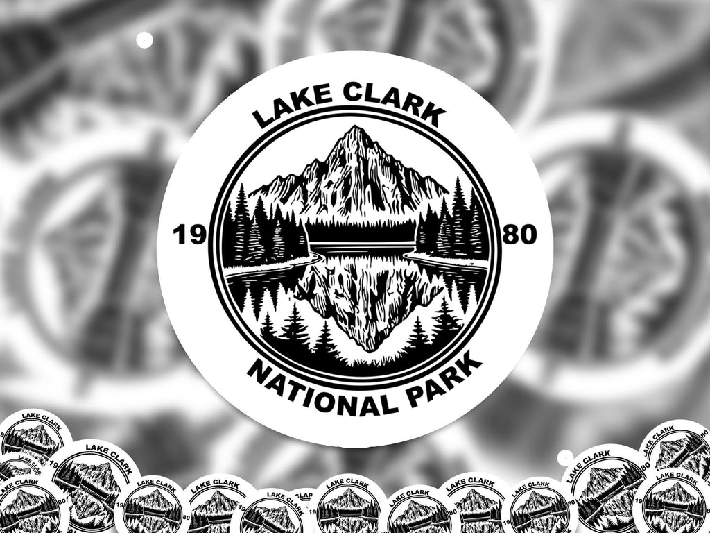 Lake Clark National Park Sticker, Kiss-Cut Vinyl, Waterproof USA Decal Badge Collection