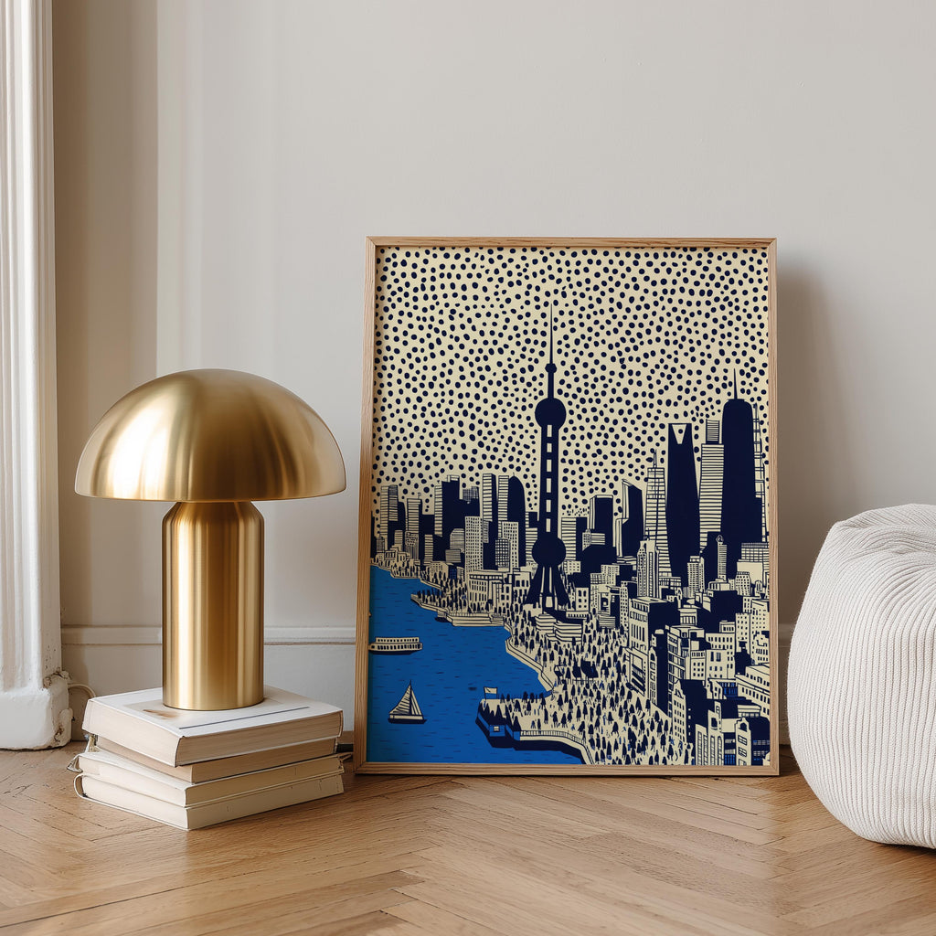 Shanghai China Wall Art Print, Pop Art Modern Poster Travel gift Chinese