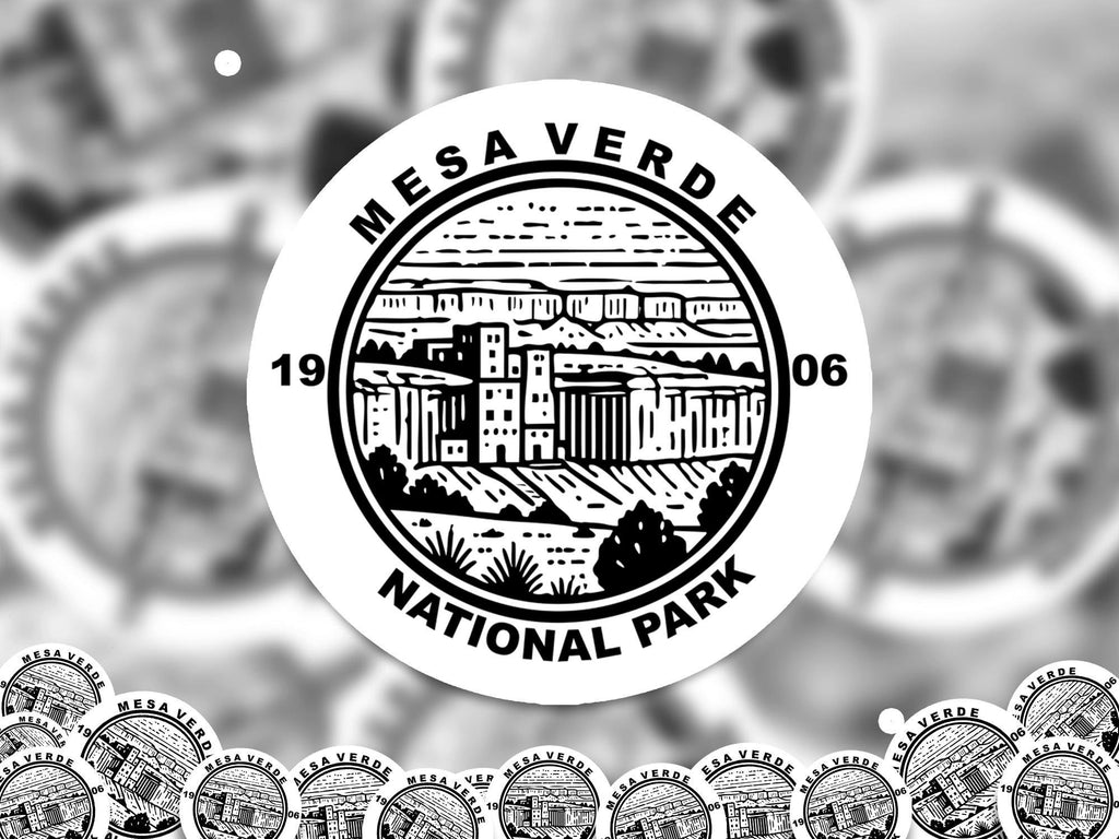 Mesa Verde National Park Sticker, Kiss-Cut Vinyl, Waterproof USA Decal Badge Collection