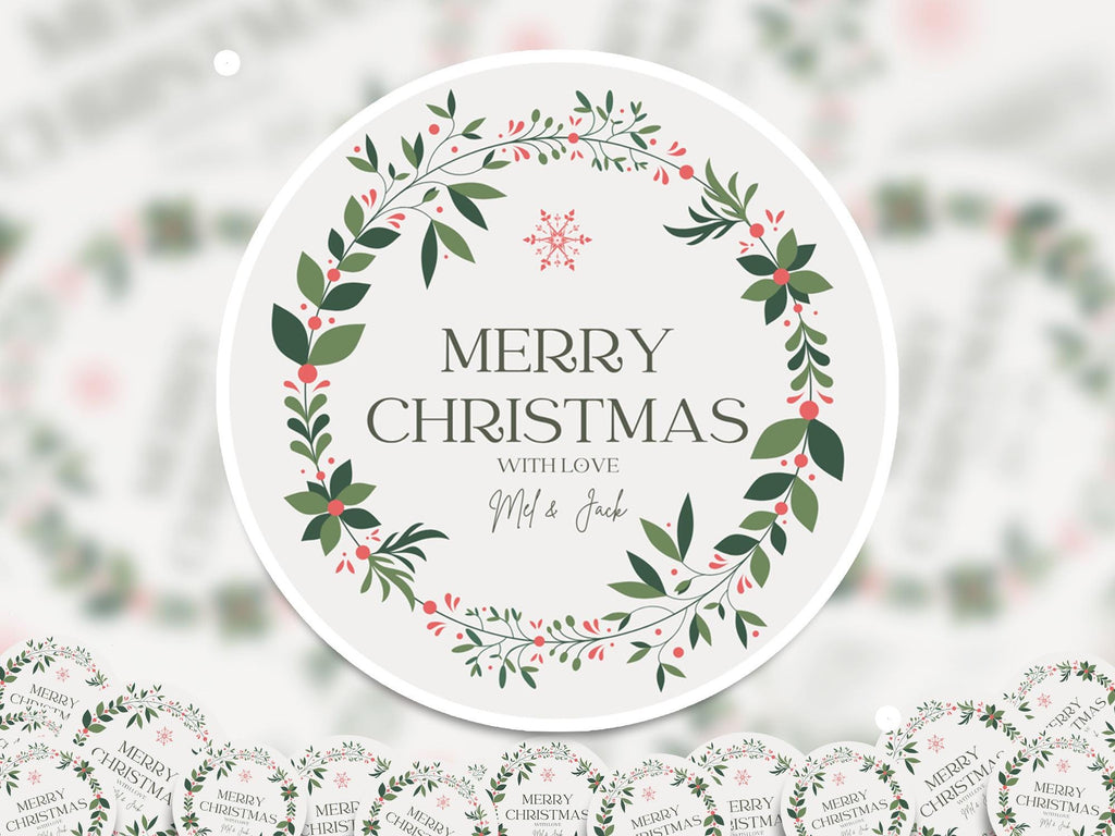 Personalized Christmas Sticker: Waterproof Vinyl Decal for Tumblers