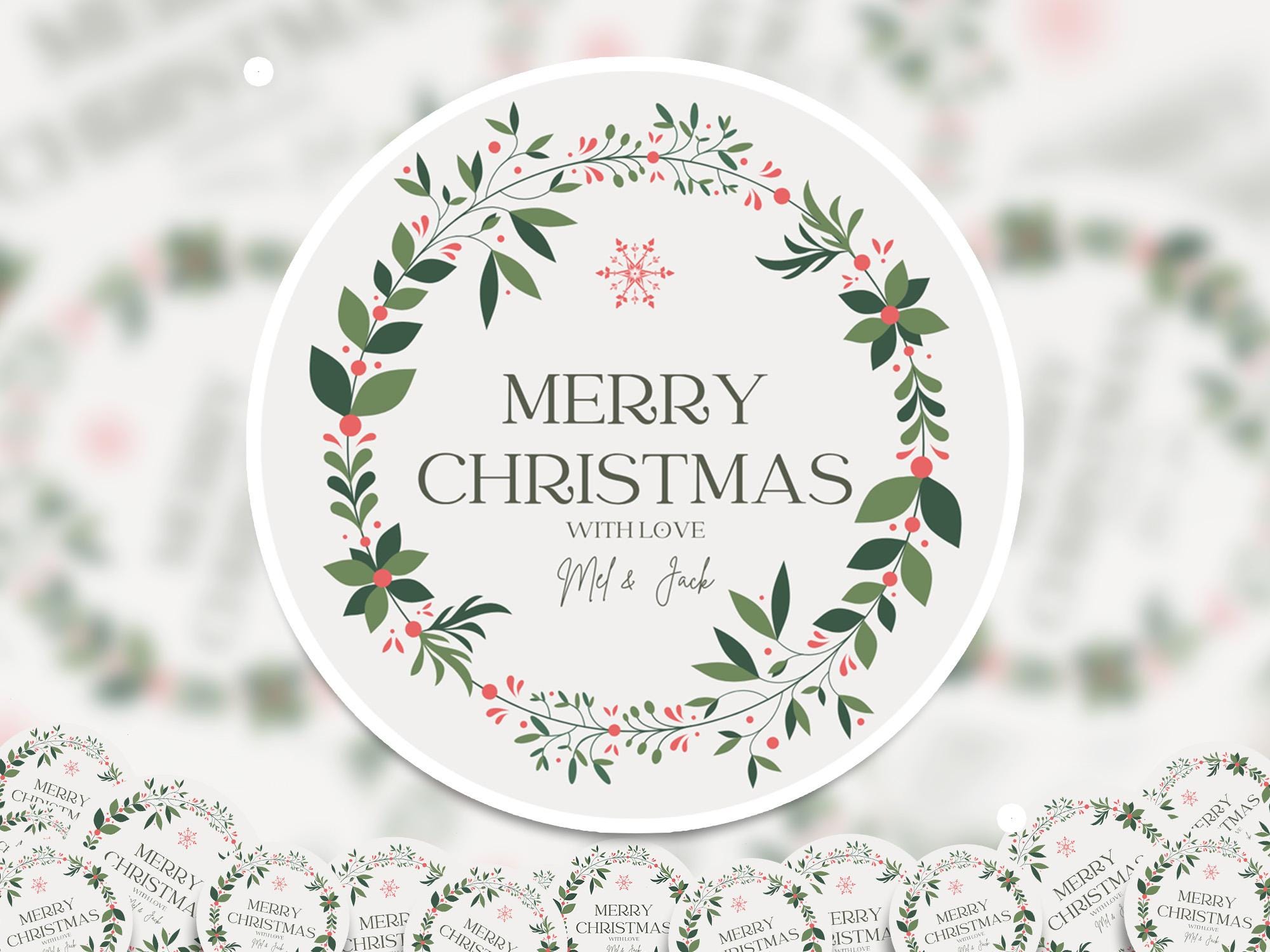 Personalized Christmas Sticker: Waterproof Vinyl Decal for Tumblers