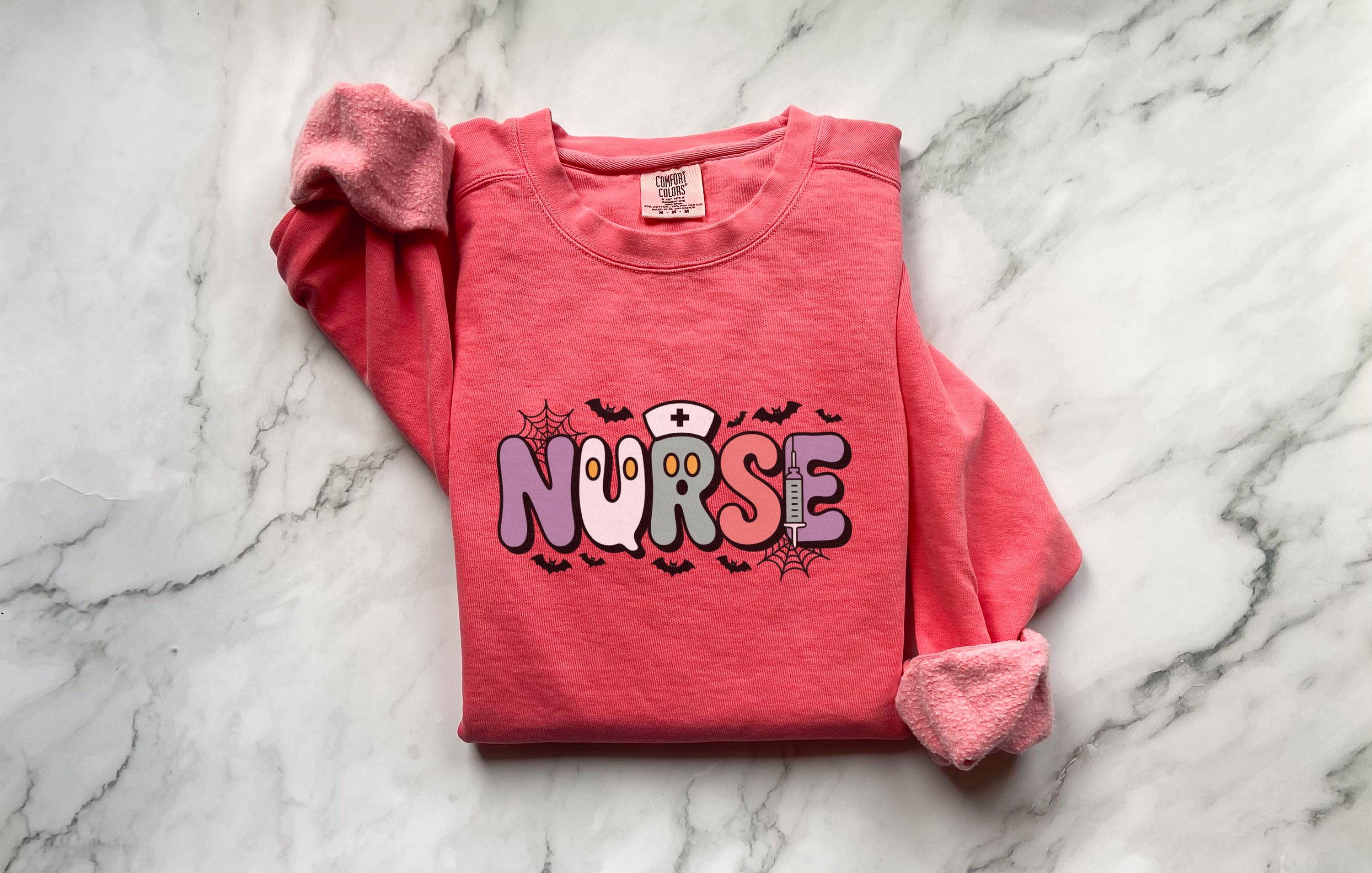Funny Ghost Nurse Sweatshirt, Halloween RN Crewneck, Cute Spooky Nurse Fall Shirt, Gift for nurse Crew Shirt, Nurse Halloween Costume,