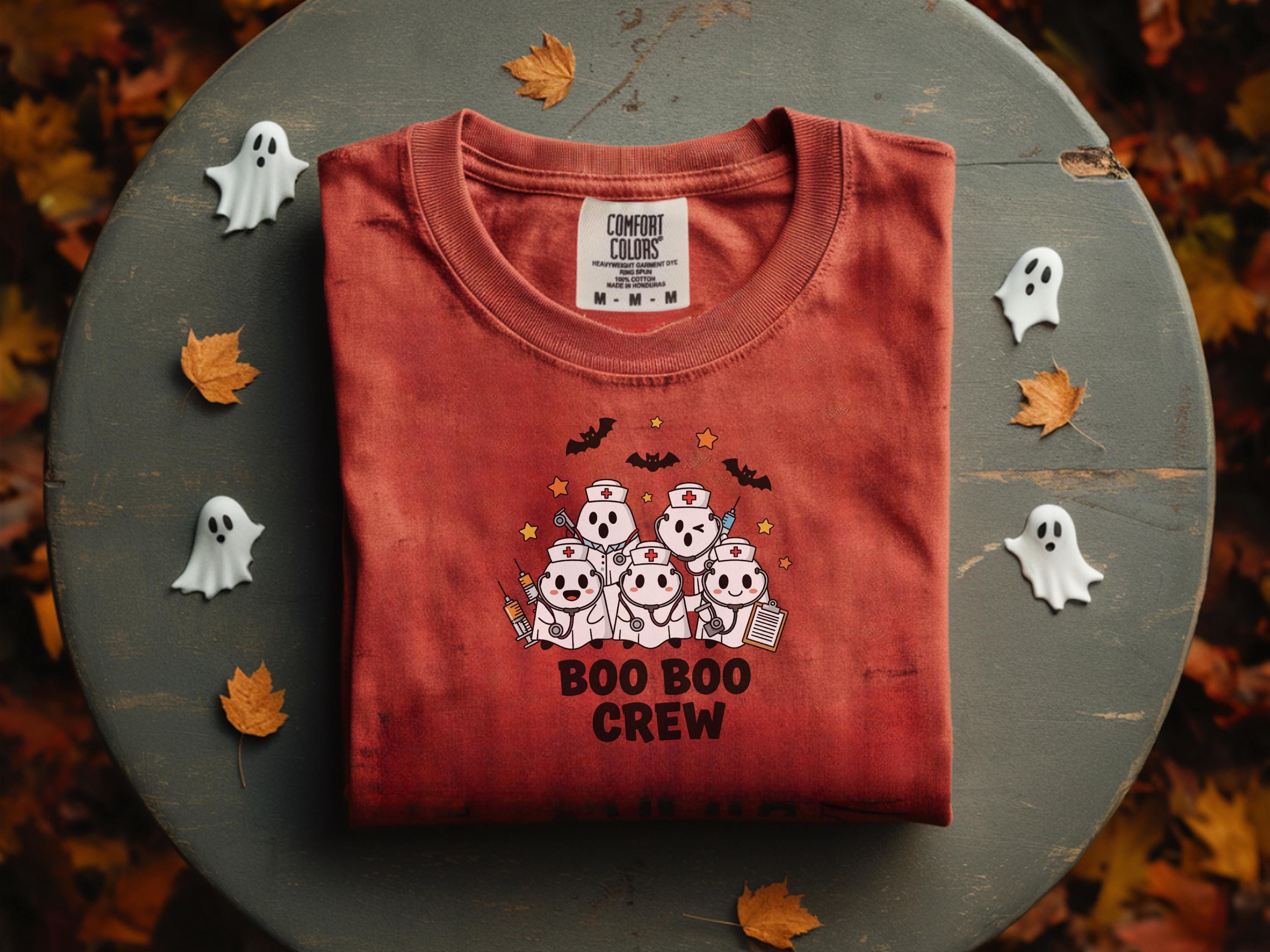 Boo Boo Crew cute Nurse Shirt & Sweatshirt, Funny Ghost Halloween Nurse Top, Fall Comfort Colors Gift for Nurse, Spooky Night Shift RN