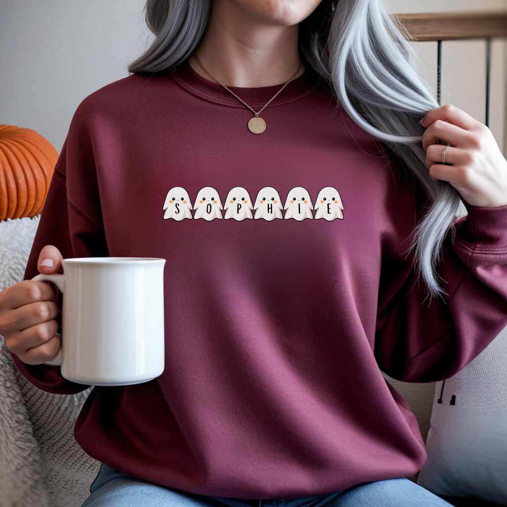 Custom Halloween Sweatshirt: Kawaii Halloween Personalized Pullover