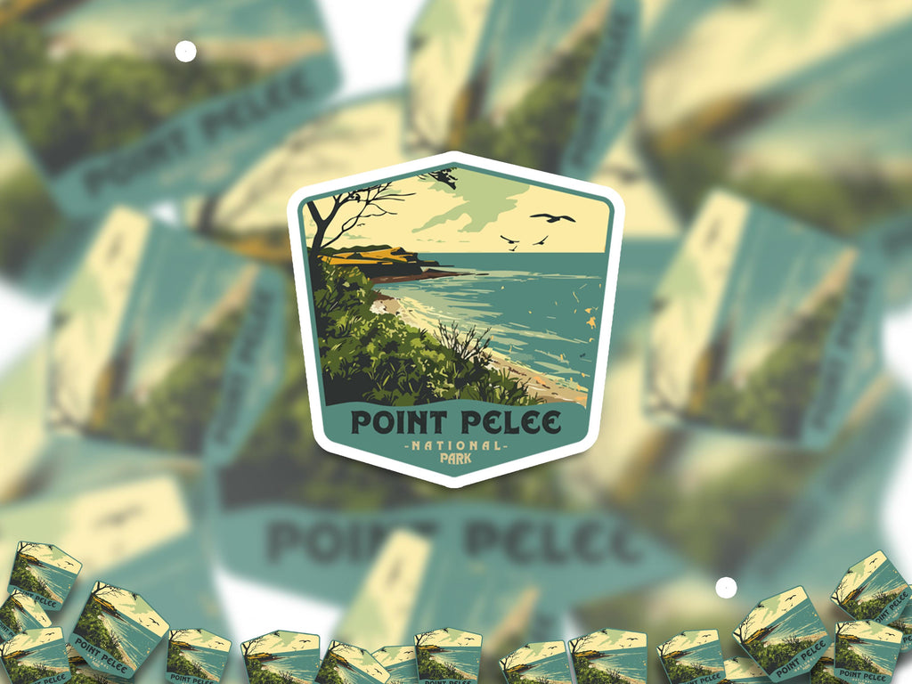 Point Pelee National Park Sticker, Vinyl Canada Ontario, Retro Water Bottle Decal Hiking