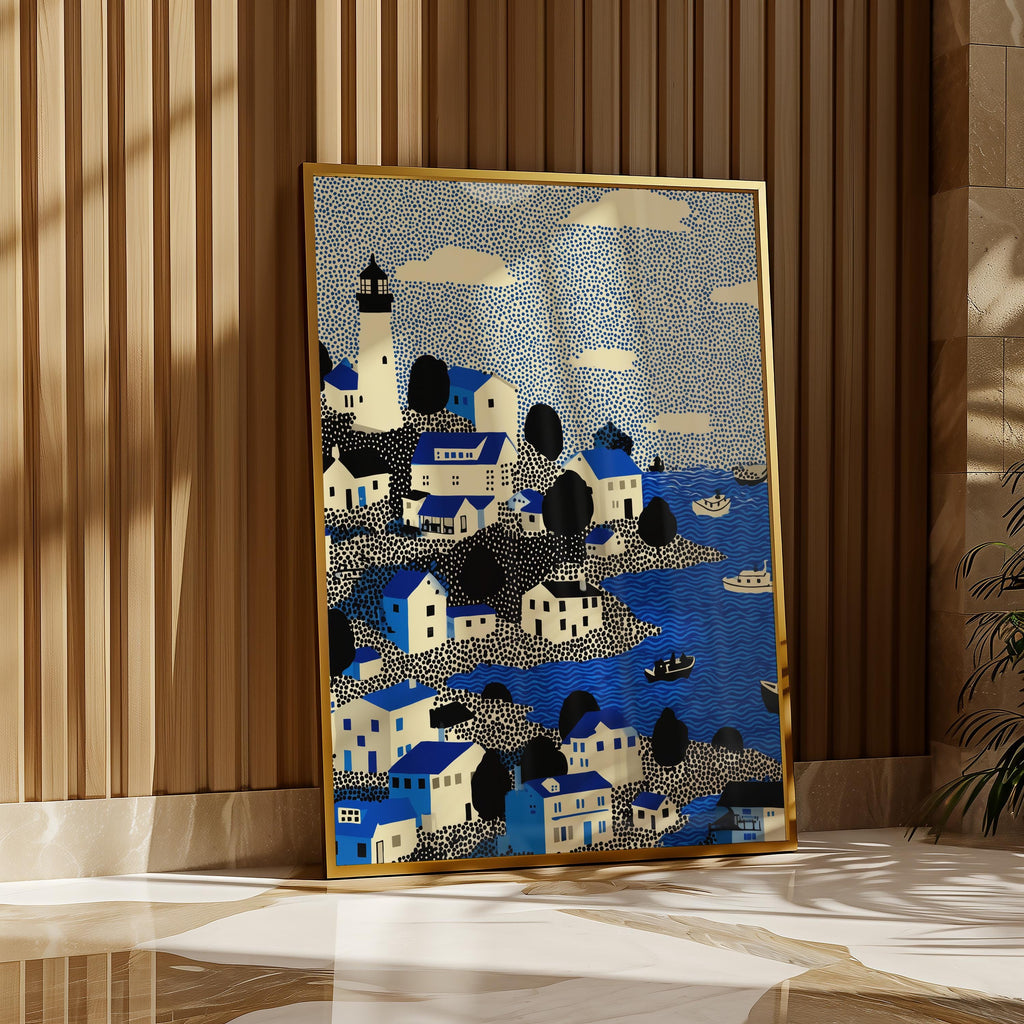 Portland Maine Wall Art Print, Pop Art Modern Large Size Poster Travel Gift Canvas