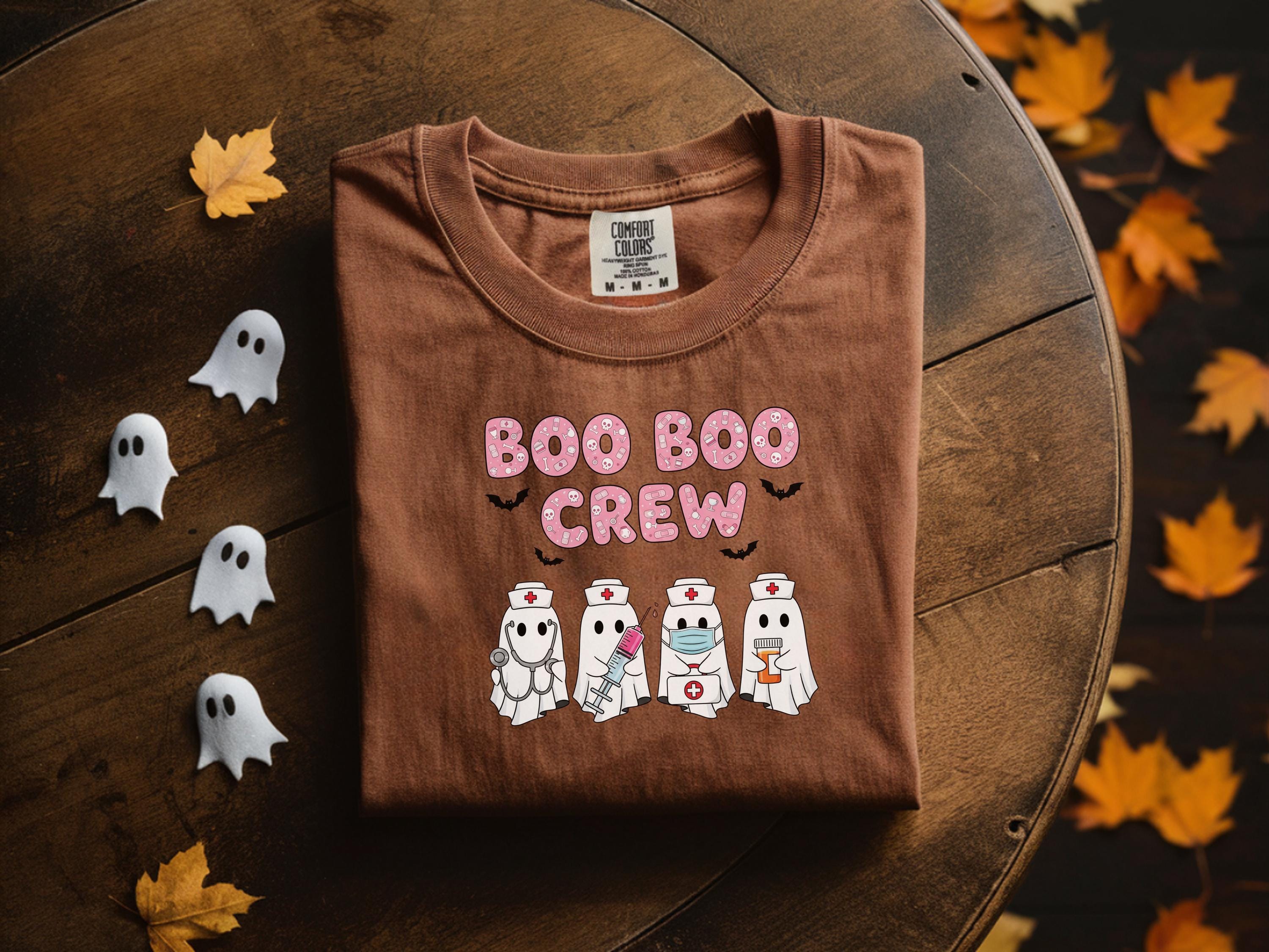 Boo Boo Crew Halloween Nurse Ghost Sweatshirt, Medical crew Shirt, Funny Fall Spooky Season Gift for Nurse or Healthcare Worker