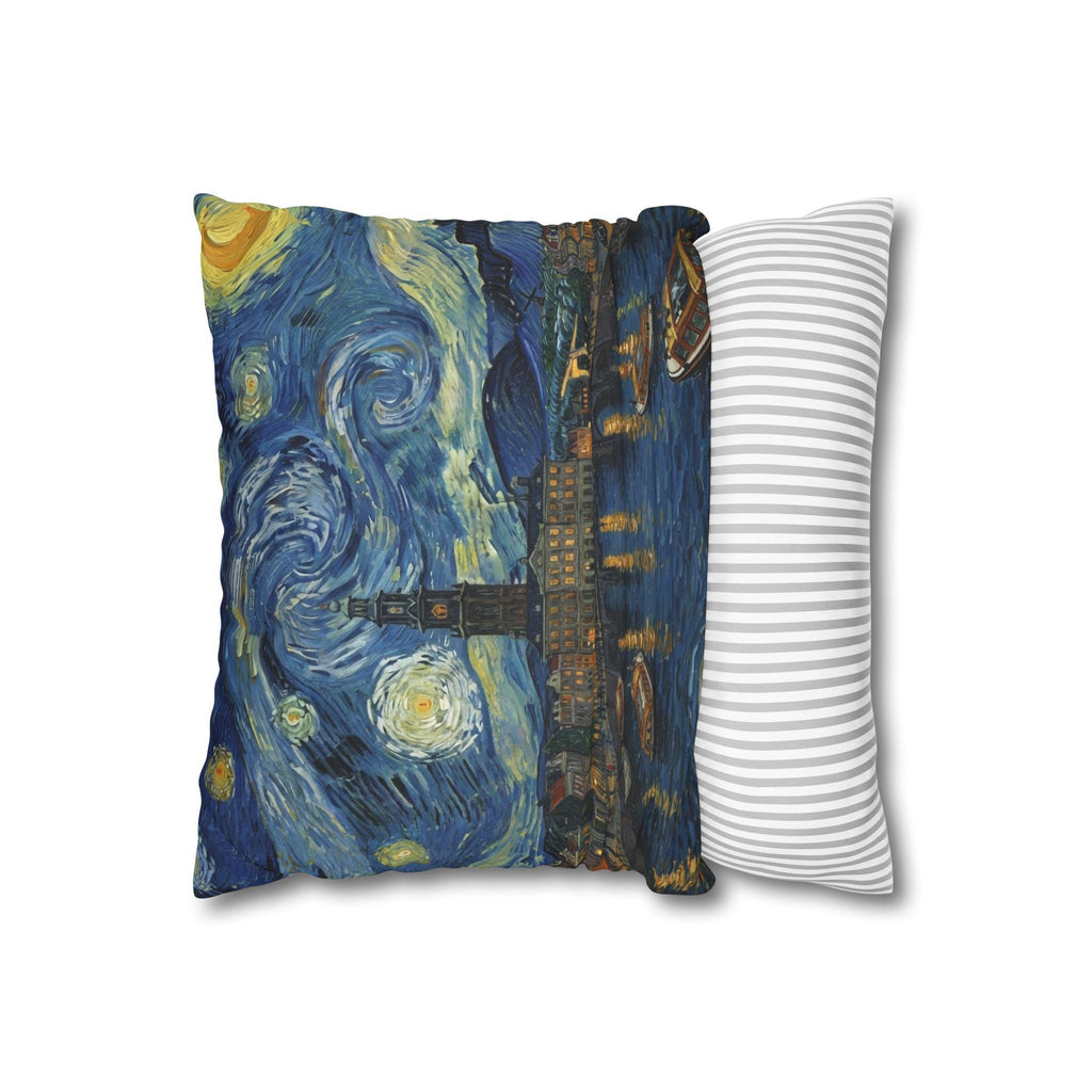 Amsterdam Netherlands Pillowcase Starry Night, Van Gogh Throw Pillow Canvas Home Decor Gift