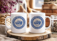 Addis Ababa Ethiopia Mug, Custom Delft Style cup, Personalized Vintage Travel City Gift