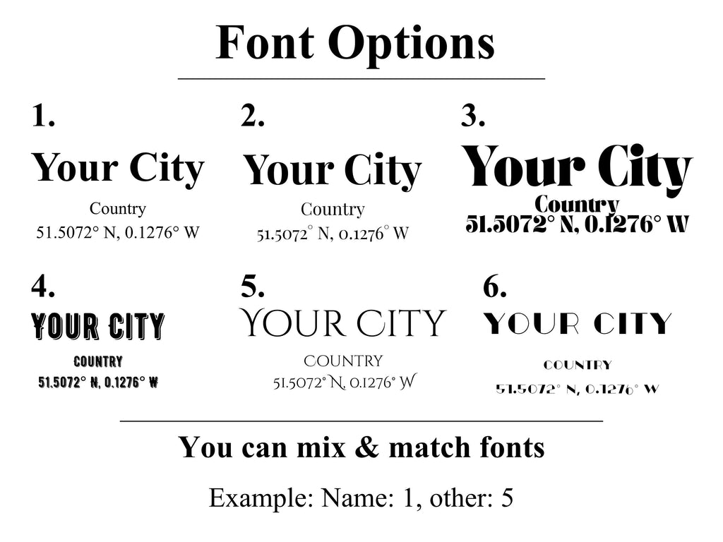 Custom City Map, Personalized Any City Map Wall art Digital & Print