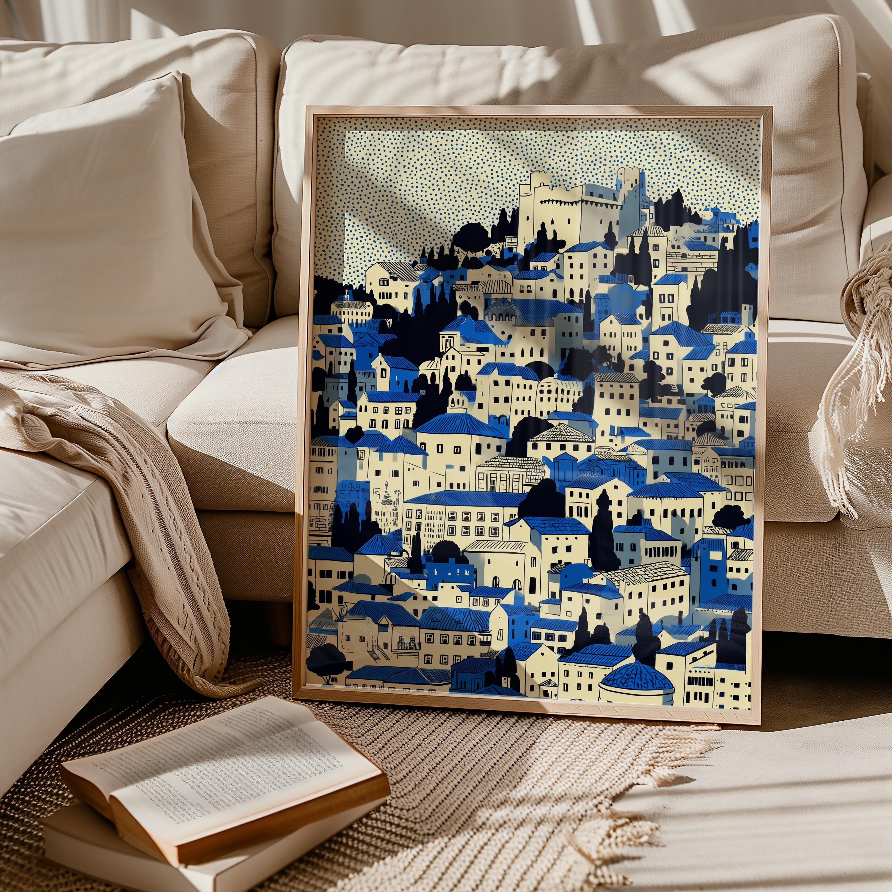 Dubrovnik Croatia Wall Art Print, Poster, Pop Art Modern Travel gift