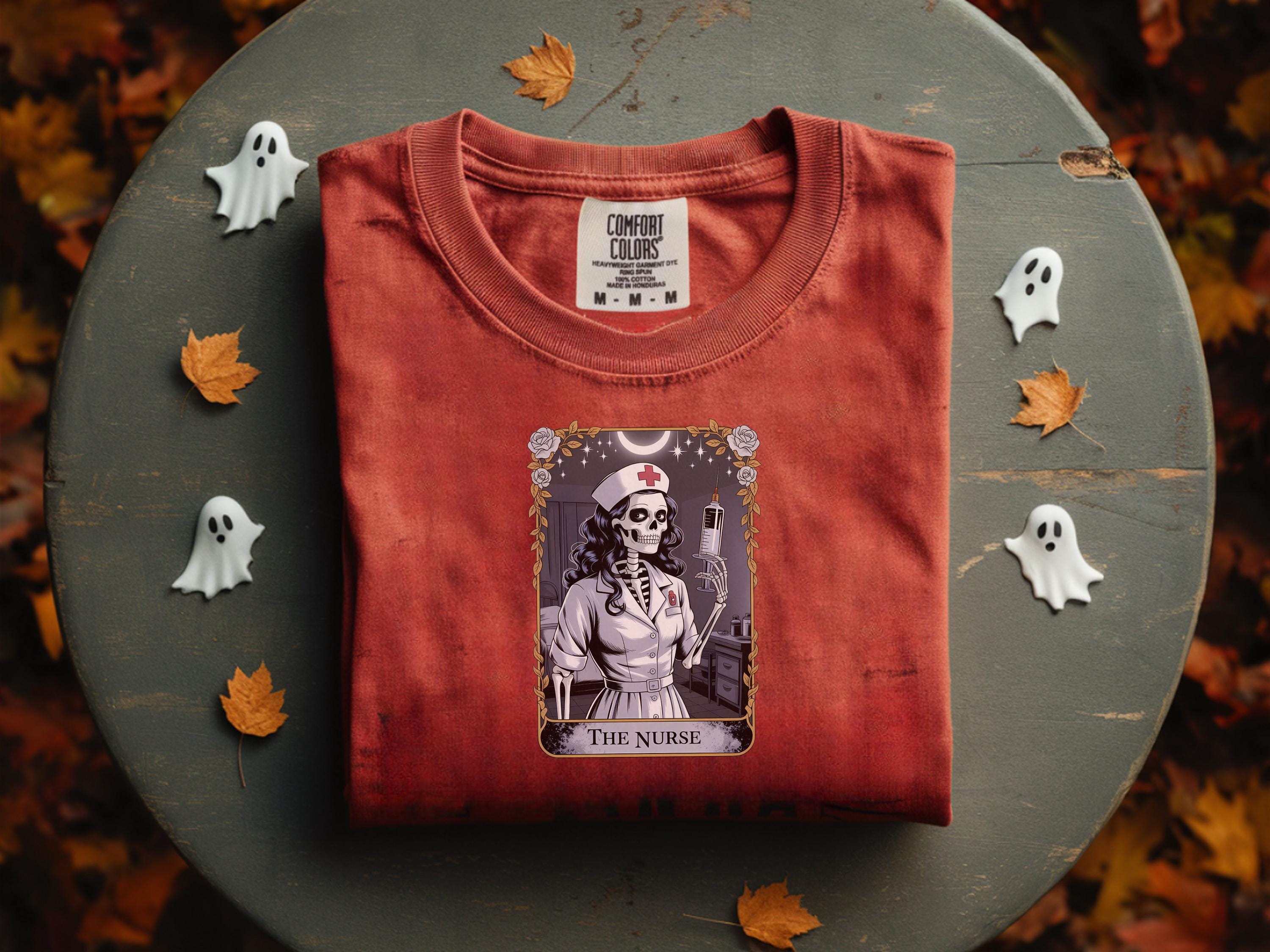 Halloween Skeleton Nurse Sweatshirt, Coffee Nurse Tee, Spooky RN Hoodie Medical Halloween Shirt, Cute Gift for nurse