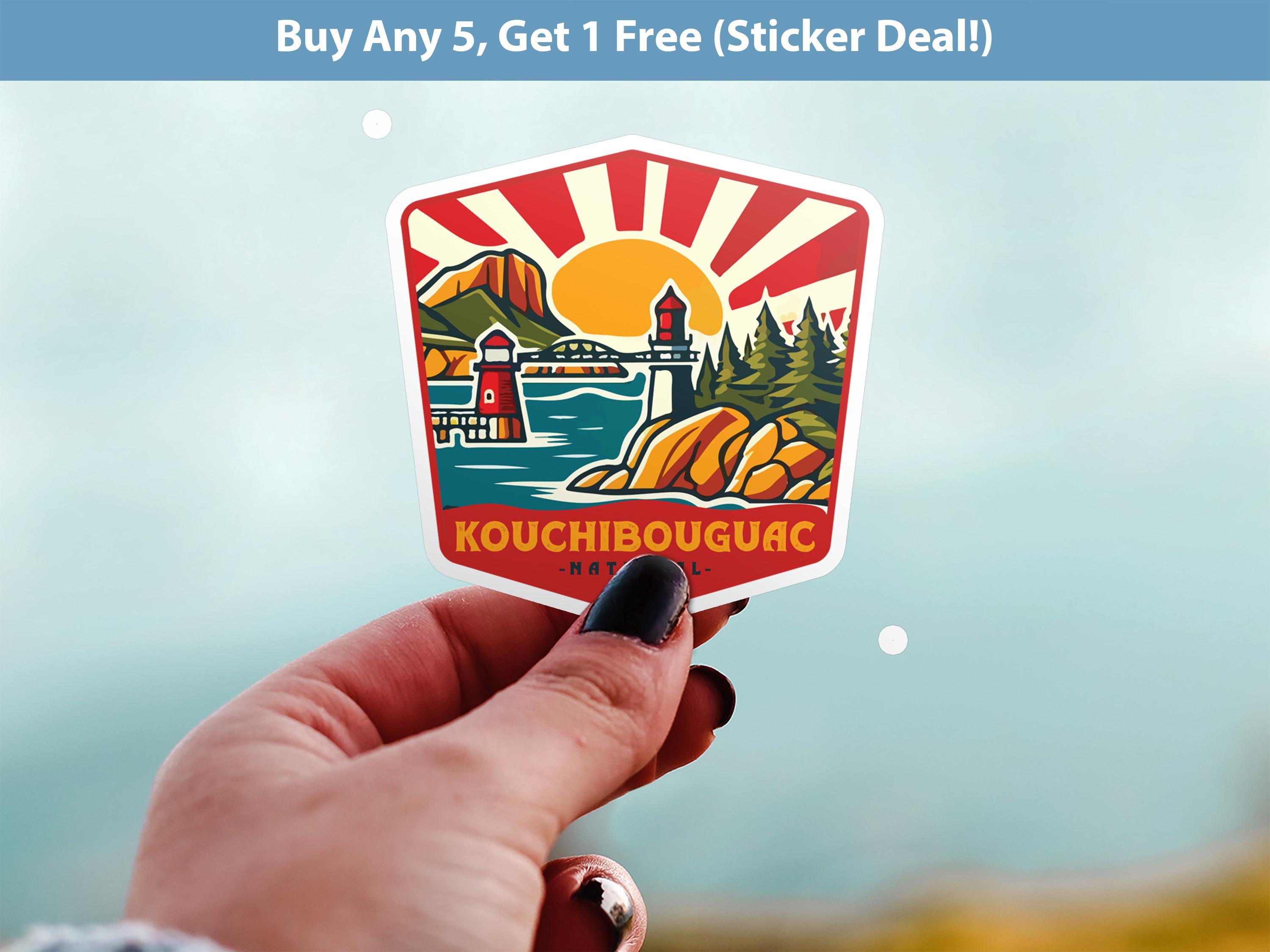 Kouchibouguac National Park Sticker, Vinyl Canada New Brunswick, Retro Water Bottle Decal Hiking