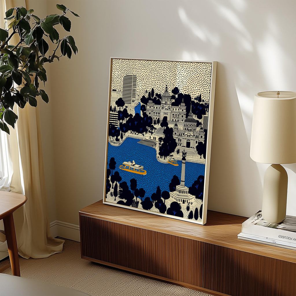 Mexico City Mexico Wall Art Print, Pop Art Modern Large Size Poster Mexican Travel Gift Canvas