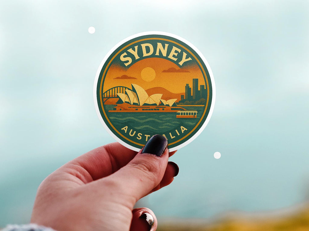 Sydney Australia Kiss-Cut Vinyl, Waterproof Decal, Retro Travel Lover Collection