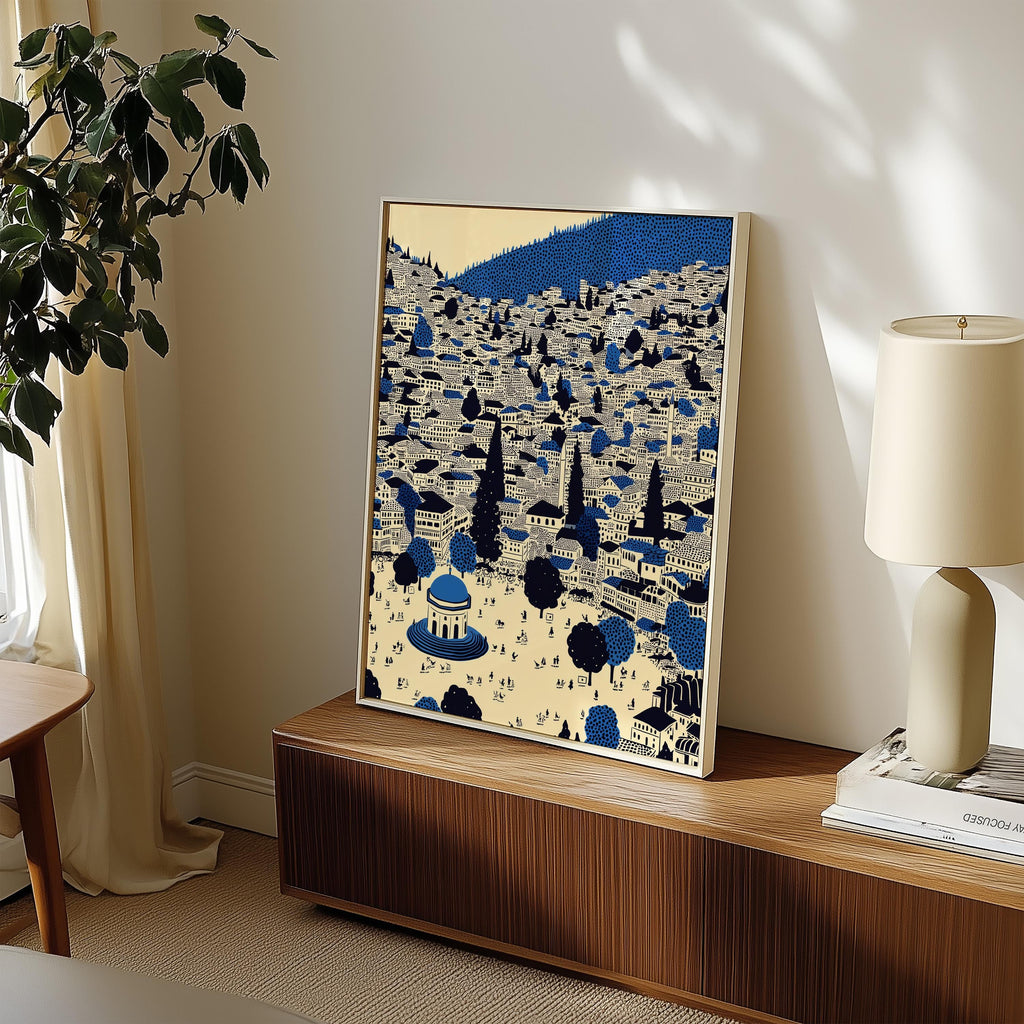 Sarajevo Wall Art Print, Pop Art Modern Poster Bosnia Travel Gift Canvas