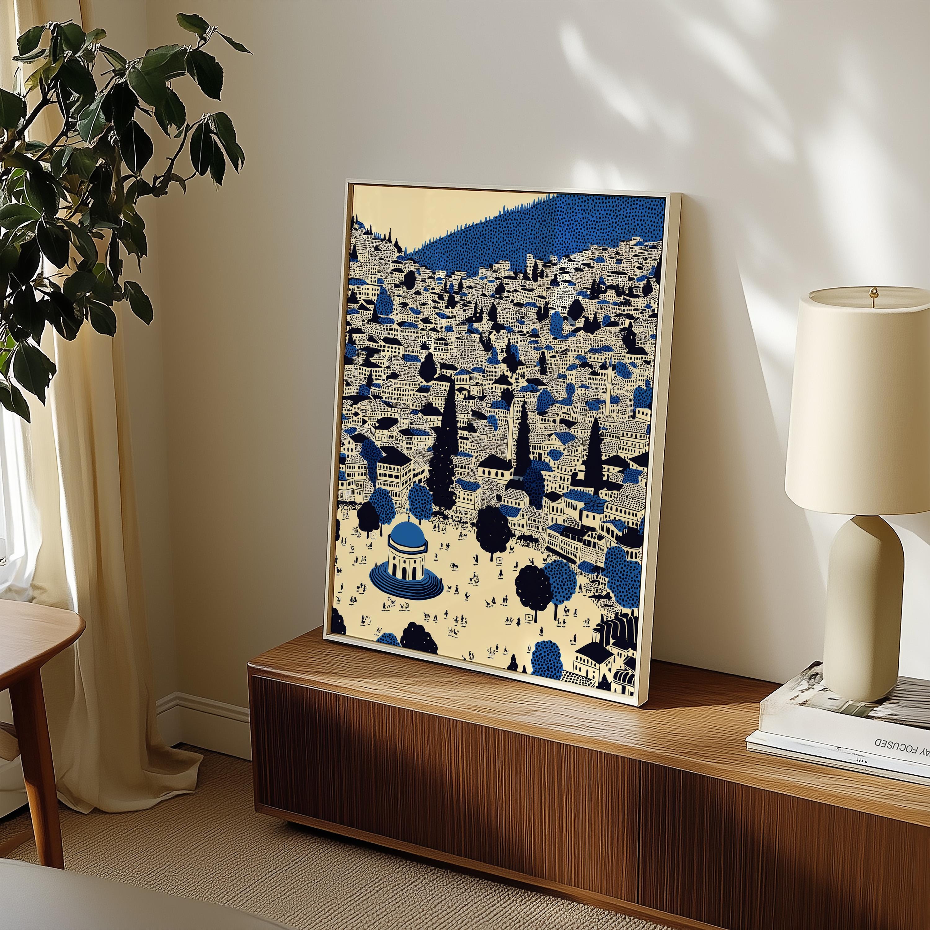 Sarajevo Wall Art Print, Pop Art Modern Poster Bosnia Travel Gift Canvas