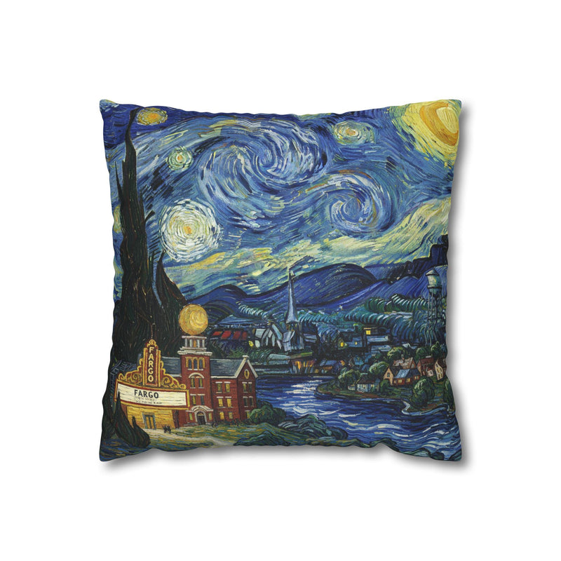 Fargo North Dakota Pillowcase Starry Night, Van Gogh Throw Pillow Canvas Home Decor Gift