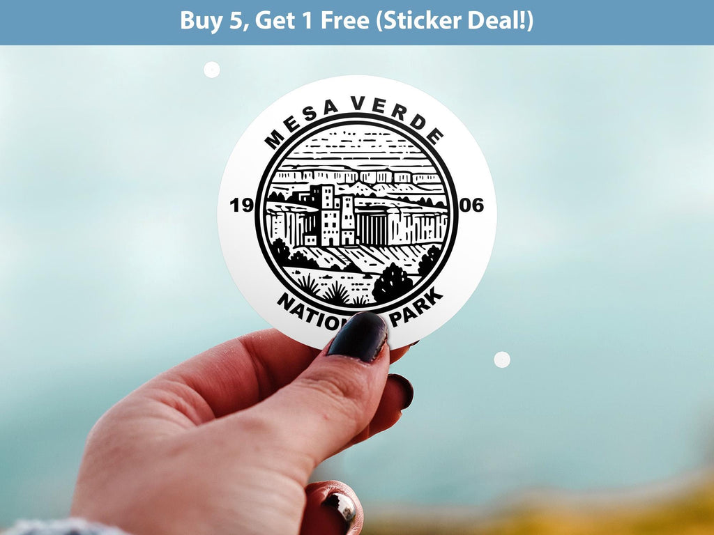 Mesa Verde National Park Sticker, Kiss-Cut Vinyl, Waterproof USA Decal Badge Collection