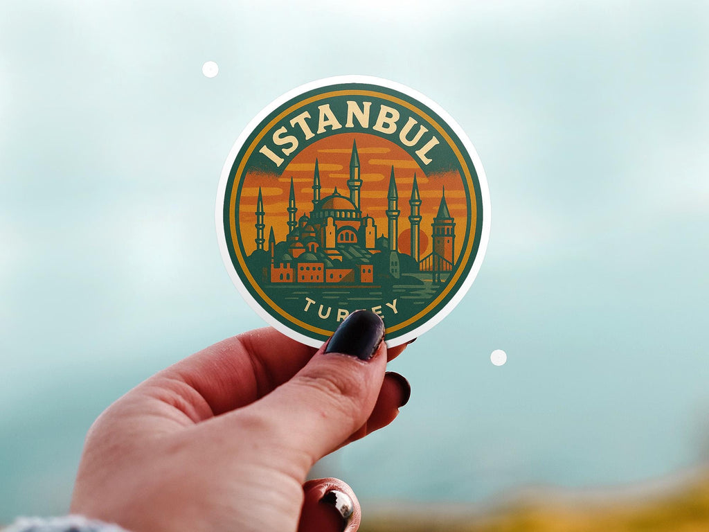 Istanbul Turkey Sticker Kiss-Cut Vinyl, Waterproof Decal, Retro Travel Lover Collection