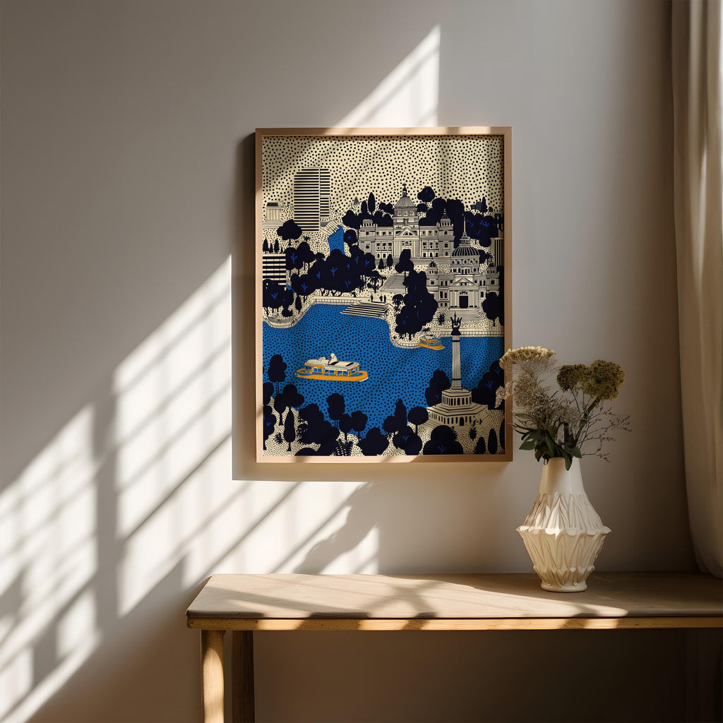 Mexico City Mexico Wall Art Print, Pop Art Modern Large Size Poster Mexican Travel Gift Canvas