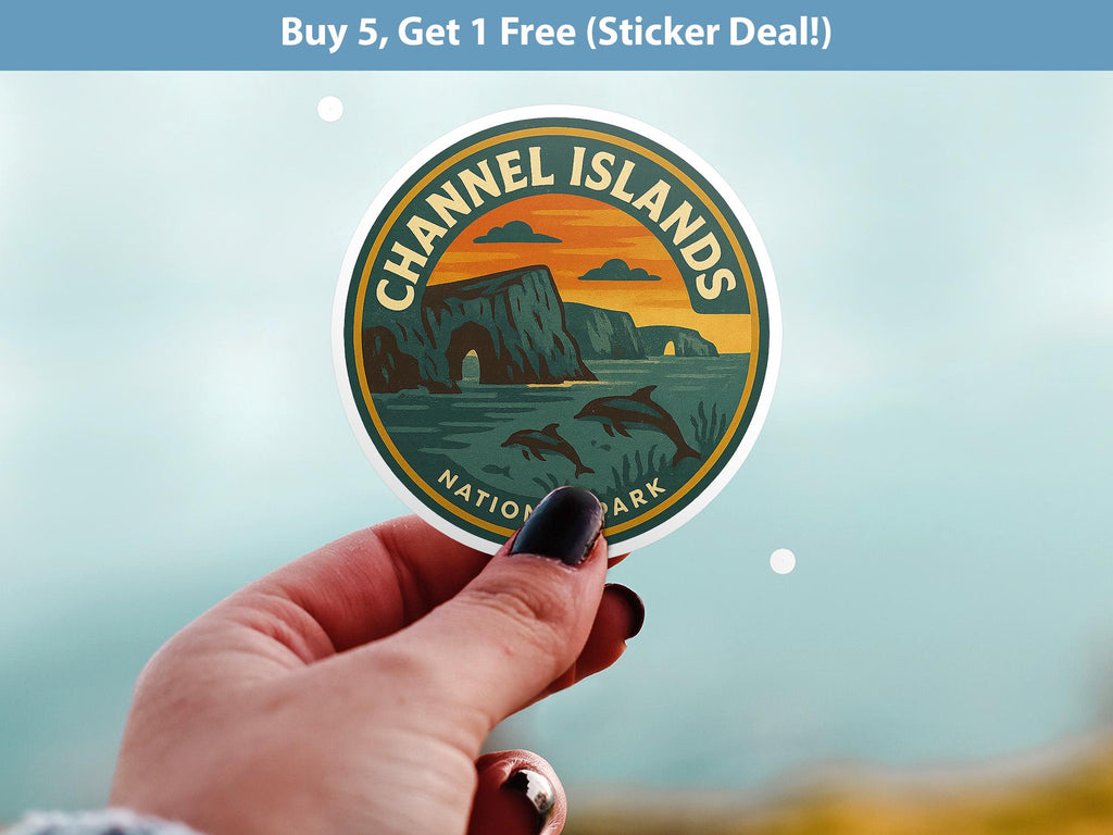 Channel Islands National Park Sticker, Retro Vinyl Waterproof Decal, Vintage USA Travel Collection