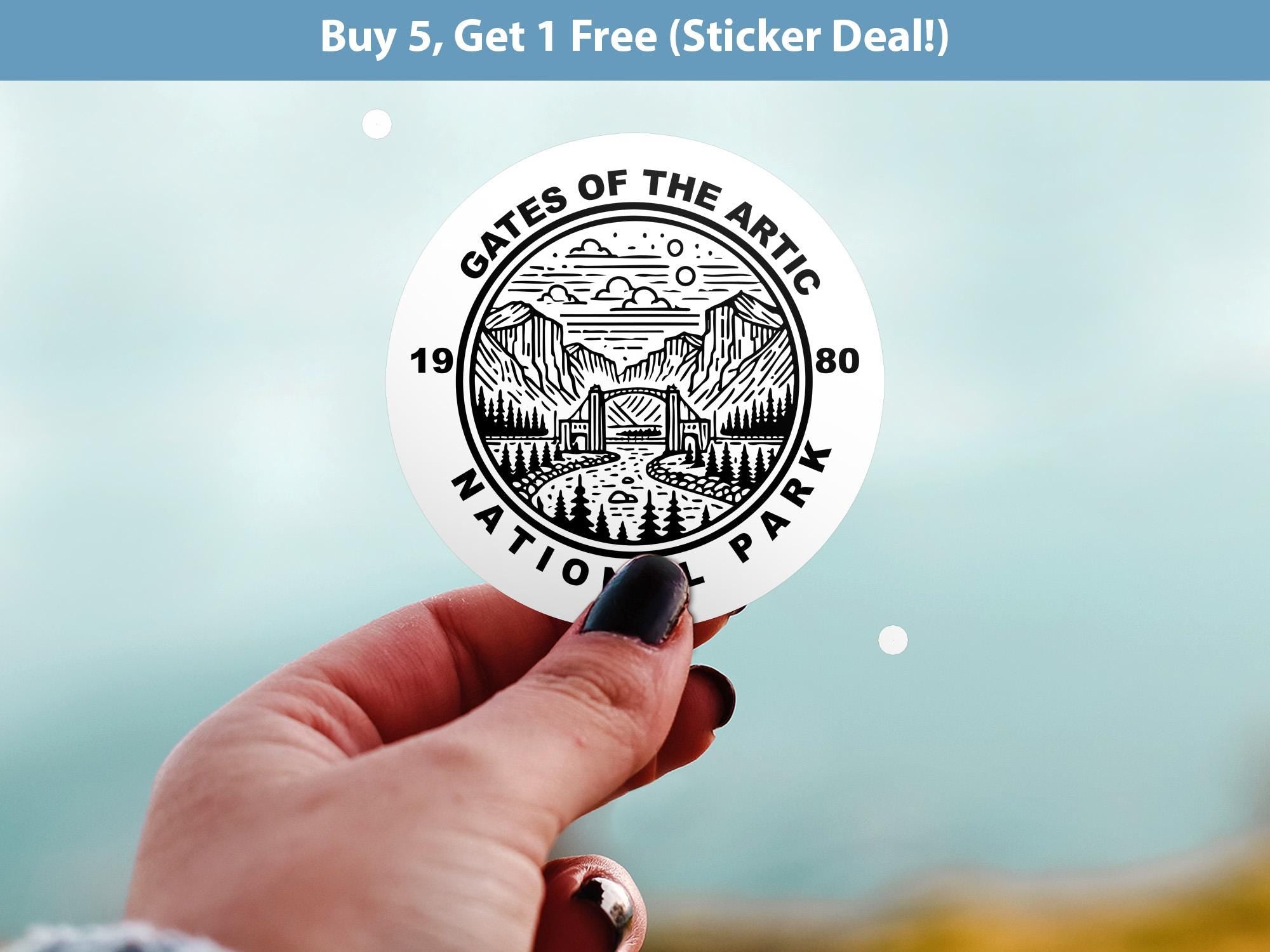 Gates of Arctic National Park Sticker, Kiss-Cut Vinyl, Waterproof USA Decal Badge Collection
